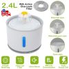 2.4L Automatic Dog Water Fountain Electric LED Pet Flower Water Dispenser Ultra Silent Health Waterer Auto Off Level Window