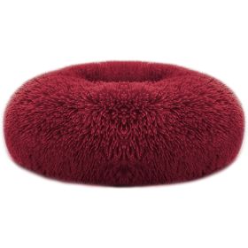 Pet Dog Bed Soft Warm Fleece Puppy Cat Bed Dog Cozy Nest Sofa Bed Cushion For S/M Dog (Option:: Red_L)