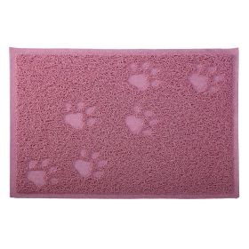 Dog Bowl Mat Pet Food Water Feeding Mat Non-slip Pet Dish Tray Mat Paw Clean Placemat (Option:: Square_Pink)