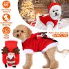 Pet Christmas Clothes Santa Claus Reindeer Antlers Costume Winter Outfit New Year Coat For SMALL/MEDIUM Dogs Cats Available in S/M/L/XL