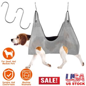 Dog Hammock Helper Pet Grooming Hammock Harness Restraint Bag Helper Breathable for Nail Trimming Clipping (Option:: Grey_L)