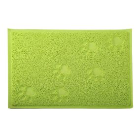 Dog Bowl Mat Pet Food Water Feeding Mat Non-slip Pet Dish Tray Mat Paw Clean Placemat (Option:: Square_Neon)