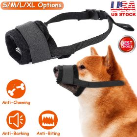 Pet Dog Muzzle Mask Adjustable Dog Mouth Cover with Breathable Mesh Adjustable at Neck Snout for Anti Biting Barking Chewing (Option:: XL)