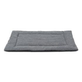 Dog Bed Mat Comfortable Fleece Pet Dog Crate Carpet Reversible Pad Joint Relief For S/M/L Dogs w/ Water Resistant Breathable Cushion Pad Sofa Car Seat (Option:: S)