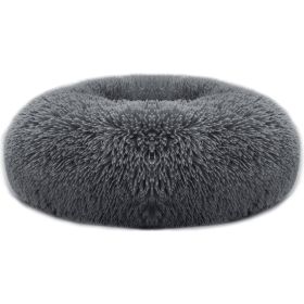 Pet Dog Bed Soft Warm Fleece Puppy Cat Bed Dog Cozy Nest Sofa Bed Cushion For S/M Dog (Option:: DGray_L)