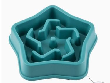 Pet Slow Feeding Bowl Dog Bowl Anti-choke Anti-skid (Option:: Conventional-03 Style Green)