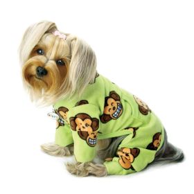 Silly Monkey Fleece Turtleneck Pajamas (yellow: Lime, Extra Large:: XS)