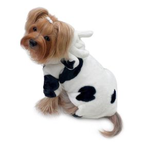 Ultra Plush Moo Cow Hooded Pajamas (yellow: White, Extra Large:: XS)