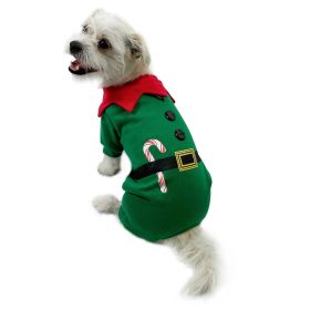 Shimmery Candy Cane Elf Bodysuit (yellow: Green, Extra Large:: S)