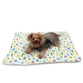 Zoo Animals Flannel/Plush Blanket (yellow: White, Extra Large:: 30" x 20")