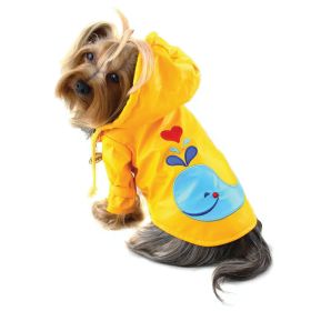 Splashing Whale Raincoat with Cotton Lining (yellow: Yellow, Extra Large:: XS)