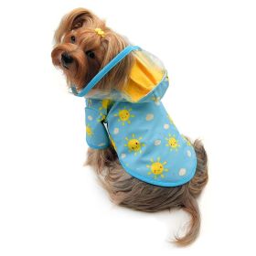 Clear View Happy Sunshine Raincoat with Fleece Lining and Detachable Hood (yellow: Purple, Extra Large:: XL: Blue, Extra Large: yellow: Purple, Extra Large:: XL: S)