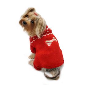 Candy Cane Bone Holiday Sweater Bodysuit (yellow: Red, Extra Large:: S)