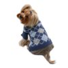 Argyle Turtleneck Sweater in Red/Black/Blue/Gray