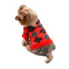 Argyle Turtleneck Sweater in Red/Black/Blue/Gray