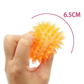 Dog Vocal Toys Puppy Spike Toy Small Dog Spike Pet Molar Toy Pet Toy (colour: 6.5CM orange 2pcs)