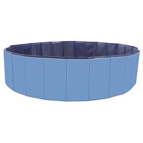 1Pc 160 X 160 X 30cm-63.0 X 63.0 X 11.8inch Foldable Pet Swimming Pool PVC  Dog Swim Pool Bathing Tub Playmat Pools (Option:: 1Pc Blue)