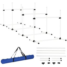 4-piece Dog Agility Training Equipment With Height-adjustable Jumping Poles (yellow: White)