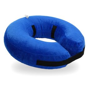 Dog Protective Inflatable Collar Pet Puppy Not Block Vision E-Collar Adjustable Pet Recovery (Option:: L)