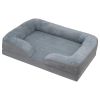 Pet Dog Bed Soft Warm Plush Puppy Bed Cozy Nest Sofa Non-Slip Bed Cushion Mat Removable Washable Cover Waterproof Lining For Small Medium Dog