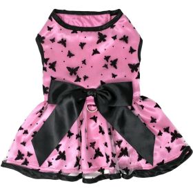 All Aflutter Pink &amp; Black Dog Dress (Extra Large:: X-Small)