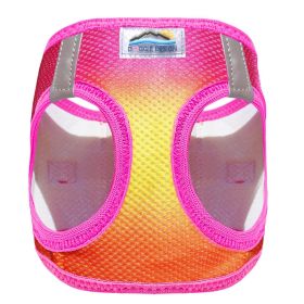 American River Choke Free Dog Harness Ombre Collection (yellow: Raspberry Pink and Orange, Extra Large:: XX-Small)