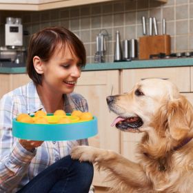 Dog Puzzle Food Feeder Slow Feeding Bowl Interactive Toy Dog Treat Dispensing Toy for IQ Training Mental Enrichment For Small Medium Large Dog Cat (Option:: Blue)