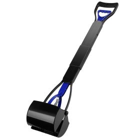 31.5in Pet Pooper Scooper Foldable Long Handle Dog Poop Waste Pick Up Rake for Large Medium Small Dogs Cats Pets (Option:: Blue)