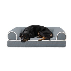 Dog Bed Pet Bed Sofa Dog Couch Pet Cushion Carpet Mattress with Washable and Removable Cover for Medium Large Dogs (Option:: DarkGrey_L)
