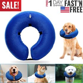 Dog Protective Inflatable Collar Pet Puppy Not Block Vision E-Collar Adjustable Pet Recovery (Option:: XL)