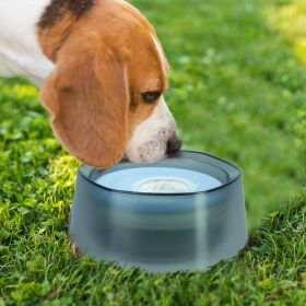 No Spill Dog Water Bowl Spill Proof Slow Water Feeder 47.35oz Pet Water Dispenser Travel Dog Bowl for Dogs/Pets (Option:: Blue)