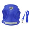 Pet Mesh Harness Dog Leash Set Reflective Chest Strap Adjustable Puppy Vest For Puppies Breeds Dogs Walking Outdoor