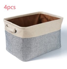 Dog Toy Basket (Option:: Beige-4PCS)