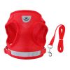Pet Mesh Harness Dog Leash Set Reflective Chest Strap Adjustable Puppy Vest For Puppies Breeds Dogs Walking Outdoor