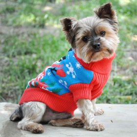 Combed Cotton Ugly Snowman Holiday Dog Sweater (Extra Large: yellow: Purple, Extra Large:: XL: X-Small)