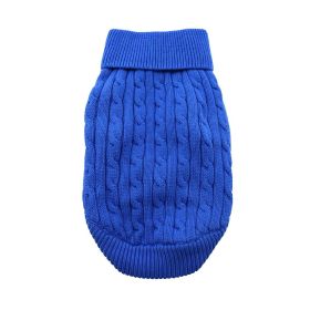 Combed Cotton Cable Knit Dog Sweater (yellow: Purple, Extra Large:: XL: Riverside Blue, Extra Large: yellow: Purple, Extra Large:: XL: XX-Small)