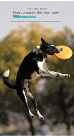 Bite-resistant Frisbee dog training Frisbee pet toy EVA floating interactive toy (yellow: Blue Large (235mm), Extra Large:: 20cm without zipper)
