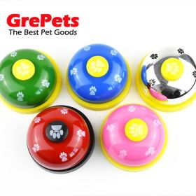 Pet training bell dog paw print bell ringer pet trainer cat bell ringer (yellow: Colorful [Bright Red])