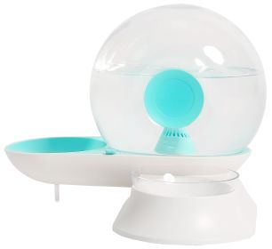 Pet Life 'Auto-Myst' Snail Shaped 2-in-1 Automated Gravity Pet Filtered Water Dispenser and Food Bowl (yellow: Blue)