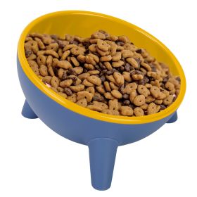 Raised Tilted Elevated Cat Food Bowl Pet Backflow Prevention Water Dish Feeding Bowl for Cats Small Dogs (Option:: Yellow)