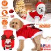 Pet Christmas Clothes Santa Claus Reindeer Antlers Costume Winter Outfit New Year Coat For SMALL/MEDIUM Dogs Cats Available in S/M/L/XL
