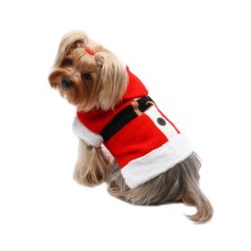 Santa Hooded Sweater with Soft Fur Trims (yellow: Red, Extra Large:: M)