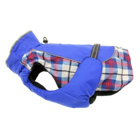 Alpine All-Weather Dog Coat (yellow: Royal Blue Plaid, Extra Large:: small)