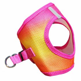 American River Choke Free Dog Harness Ombre Collection (yellow: Raspberry Pink and Orange, Extra Large:: X-Small)