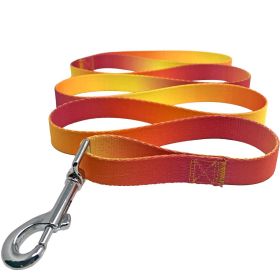 American River Ombre Leash (yellow: Raspberry Pink and Orange, Extra Large:: 1 inch wide x 6 feet long)