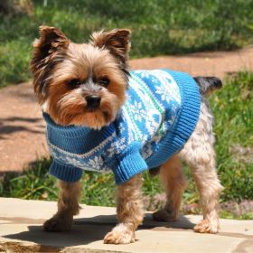 Combed Cotton Snowflake and Hearts Dog Sweater (yellow: Purple, Extra Large:: XL: Blue, Extra Large: yellow: Purple, Extra Large:: XL: small)