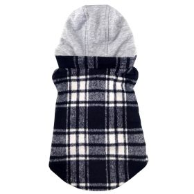 Weekender Dog Sweatshirt Hoodie (yellow: Black & White Plaid Flannel, Extra Large:: small)