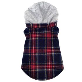 Weekender Dog Sweatshirt Hoodie (yellow: Red & Black Plaid Flannel, Extra Large:: small)