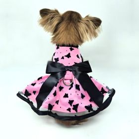 All Aflutter Pink &amp; Black Dog Dress (Extra Large:: medium)