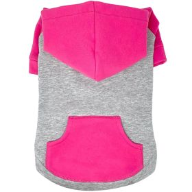 Color-Block Hoodie (yellow: Pink on Gray, Extra Large:: medium)